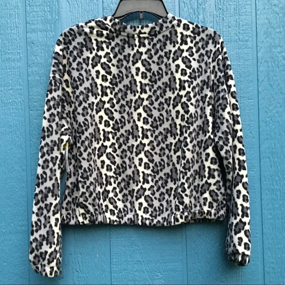 Abound Giada Leopard Print Fleece Sweatshirt XS Nordstrom Animal NWT - Picture 6 of 6